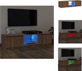 vidaXL TV-meubel - TV-meubel - 140 x 40 x 35.5 cm - bruineiken - Kast
