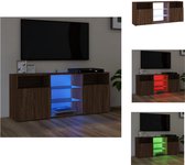 vidaXL TV-meubel LED-verlichting - Bruineiken - 120 x 30 x 50 cm - Duurzaam materiaal - Kast