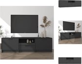 vidaXL TV-meubel - Zwart - Praktisch - hoogwaardig - opbergruimte - Kast