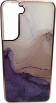 Luxe Marmer Back Cover hoesje - Geschikt voor Samsung Galaxy S22 Plus - Marmer - Luxe - Paars