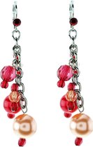 Boucles d'oreilles Behave Red avec perles et perles