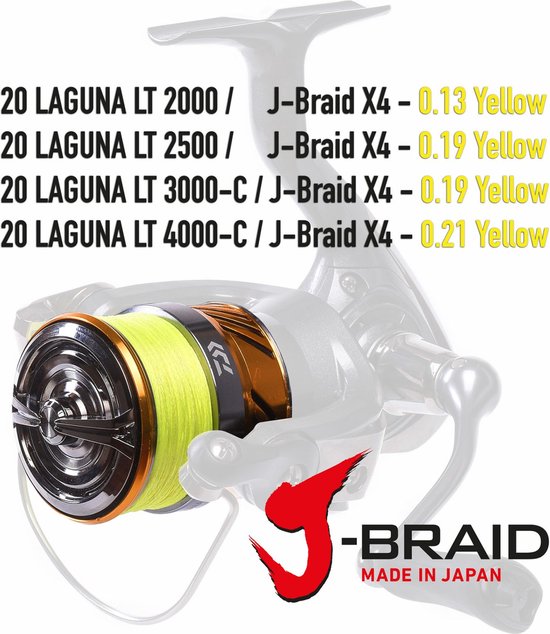 Daiwa J-Braid x4 Yellow 0.13mm