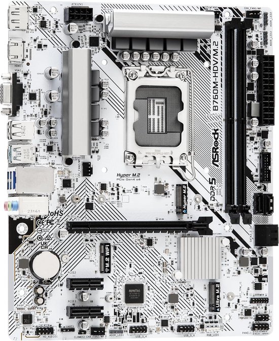 ASRock - B760M-HDV/M.2 Moederbord - Intel 12e/13e Generatie - DDR5 - Micro ATX