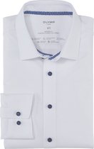 OLYMP Luxor 24/7 modern fit overhemd - satijnbinding - wit - Strijkvriendelijk - Boordmaat: 39