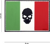 101 Inc Embleem 3D Pvc Vlag Italië  Skull 17011