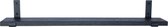 GoudmetHout - Massief eiken wandplank - 220 x 15 cm - Zwart Eiken - Inclusief industriële plankdragers L-vorm UP mat zwart - lange boekenplank