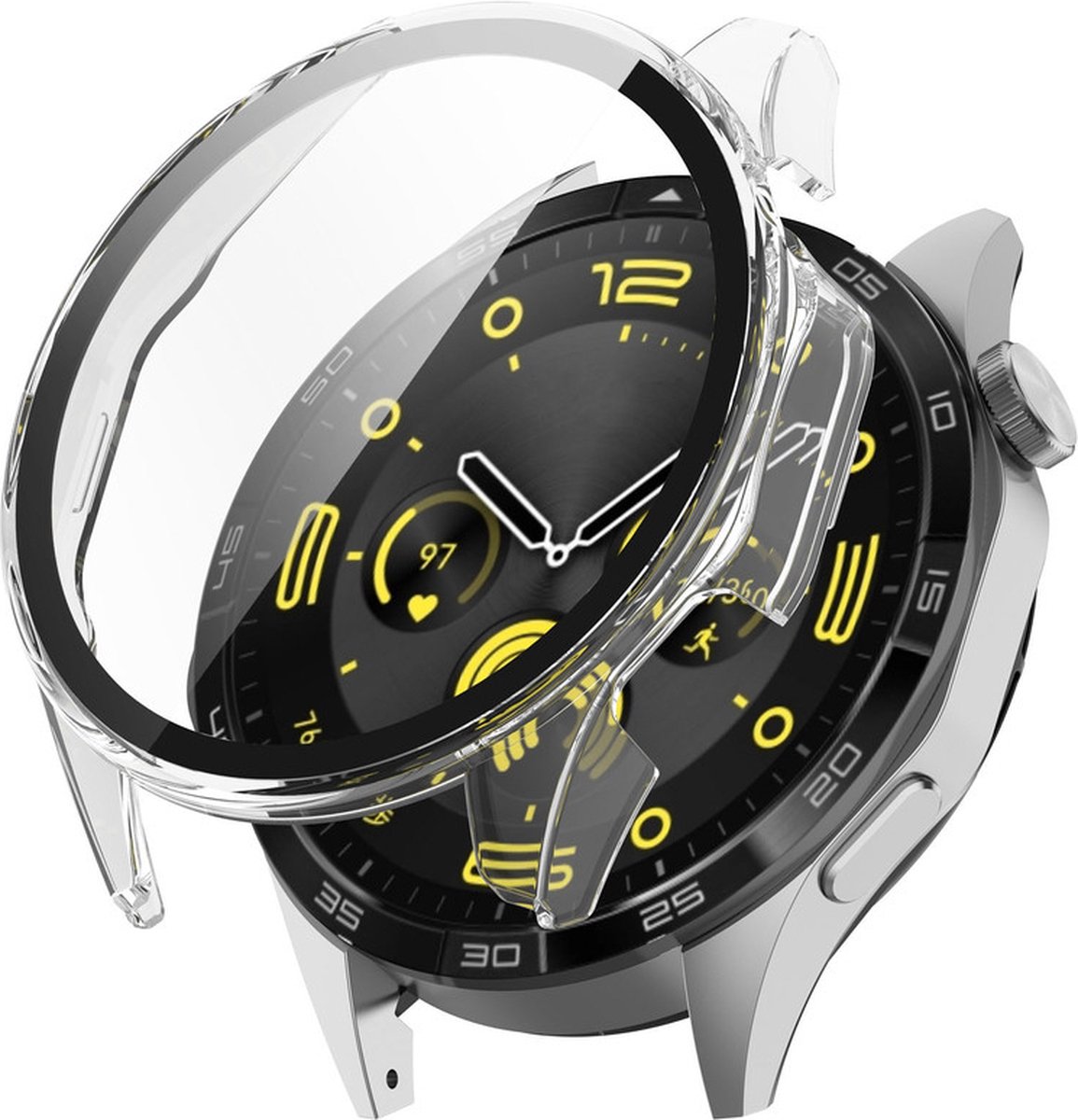 Watch case screenprotector - hoesje - geschikt voor Huawei GT 4 - 46 mm - transparant