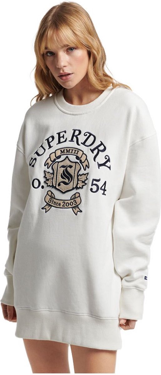 Superdry Pride In Craft jurk met ronde hals Dames Jurken Wit