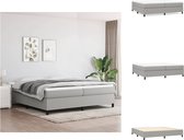 vidaXL Boxspringframe - Lichtgrijs - 203 x 200 x 35 cm (B x L x H) - Geschikt voor 200 x 200 cm matras - Duurzaam materiaal - Bed