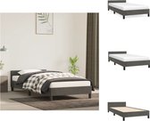 vidaXL Bedframe Donkergrijs 203x103x50 cm - Fluweel - Ondersteunende poten - Multiplex lattenbodem - Geschikt voor 100x200 cm matras - Bed