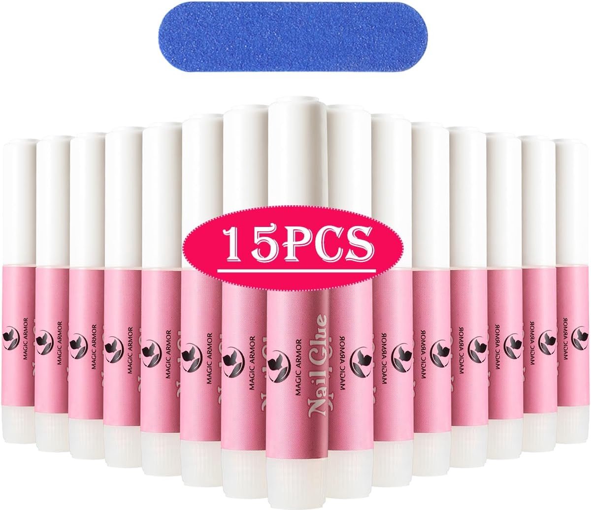 Goedkoopste 15 pcs Professionele Nagellijm 2g Nagellijm voor tips Nagellijm voor kunstmatige nagels Extra sterke sneldrogende nagelkunstlijm voor nagelverlenging en reparatie van gebroken nagels