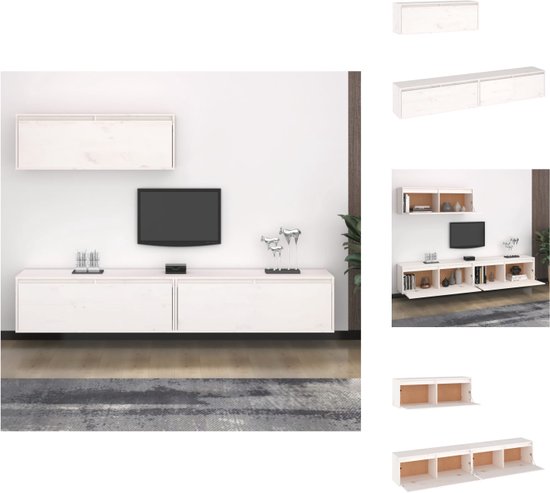 vidaXL TV-meubel - Classic - Hangkasten - 100 x 30 x 35 cm - Massief grenenhout - Kast
