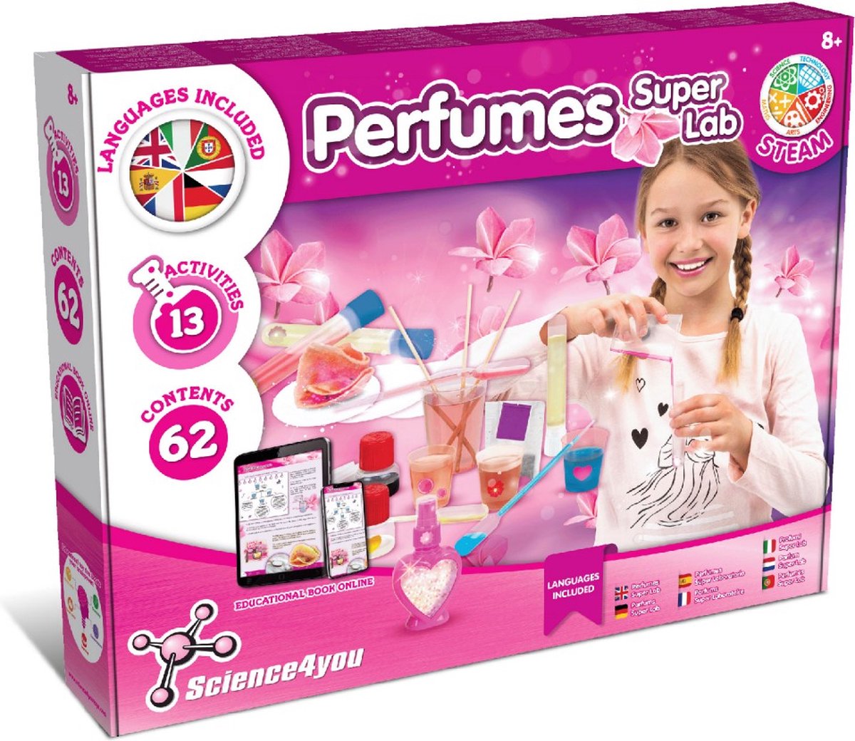 Science4you Perfume Super Lab - Experimenteerset voor Kinderen vanaf 8 Jaar - 13 Experimenten - Educatief Speelgoed