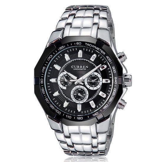 Curren 8084 Military Horloge Staal Zilverkleurig Ø 45 mm bol