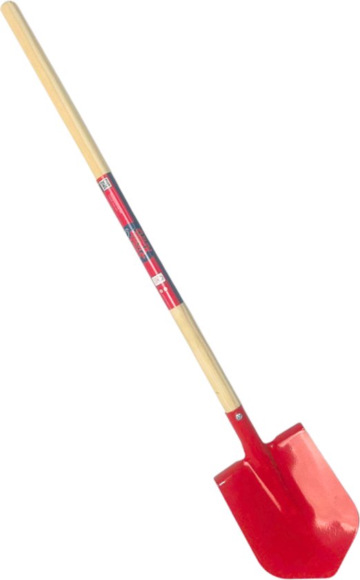 Synx Tools Kinderschopje Mini Spade rood - Kinderspade - schepjes - Bats / Spade - Buitenspeelgoed - Tuinierspeelgoed - Zandbakspeelgoed - Speelgoed - Schopje - Kinderen - Inclusief Steel 75cm