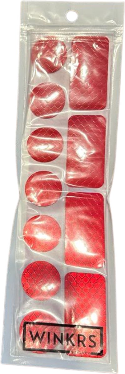 Reflecterende Veiligheids stickers rood - Reflectie tape voor in het verkeer - Maak wandelwagens, koffers, buggy's, skelters, helms, fietsen etc goed zichtbaar in het donker. — afbeelding 3