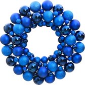 vidaXL - Kerstkrans - 45 - cm - polystyreen - blauw