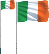 vidaXL-Vlag-met-vlaggenmast-Ierland-5,55-m-aluminium