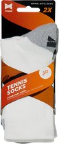Tennissokken - Unisex - Multi wit - 42/45 - 2-Paar