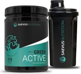 Saevus Nutrition - Green Active Pre-Workout (zonder caffeïne) - 518 gr - Smaak Orange - 24 servings - GRATIS shakebeker - Pre Workout Vrouwen - Mannen - BESTE preworkout