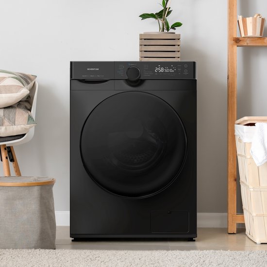 Inventum VWM8010B - Wasmachine - 8kg - 14 programma's - 1400 toeren - Energieklasse A-10% - Steam Clean - Stil: 72 dB - Zwart