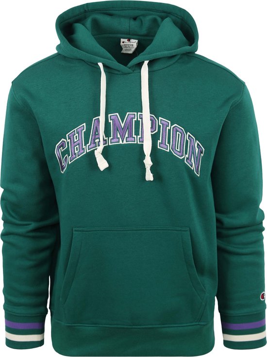 Champion - Hoodie Logo Mid Groen - Heren - Maat M - Regular-fit