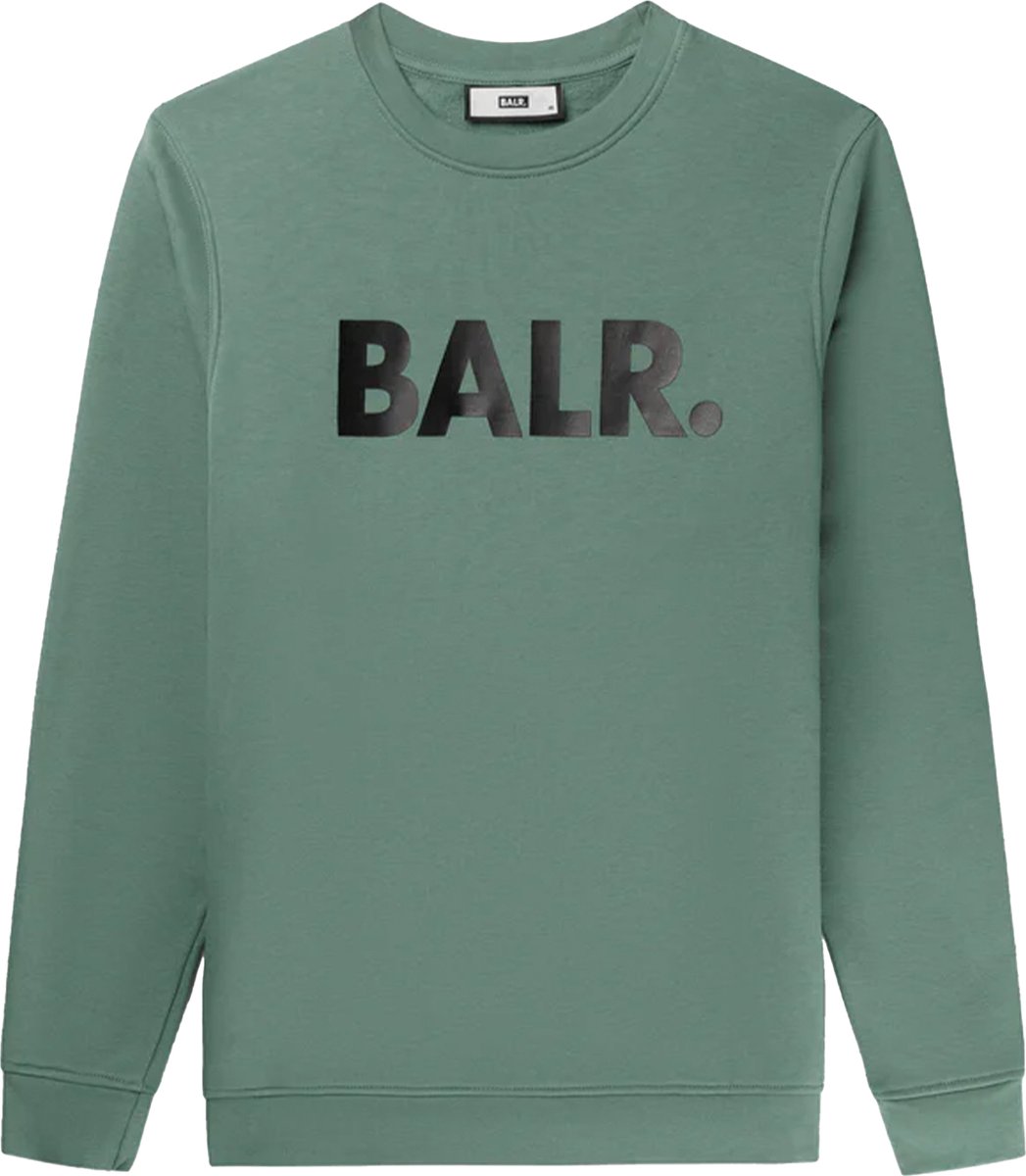 BALR. Trui Groen Katoen maat S Brand straight crewneck sweaters groen