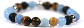 IbizaMen KIDS - jongens - armband - edelsteen - mix - 6mm - 15cm