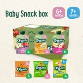 Organix Biologische Baby Snack Box 6+ Maanden – Tussendoortjes, Snacks en Knijpfruit - 26 stuks