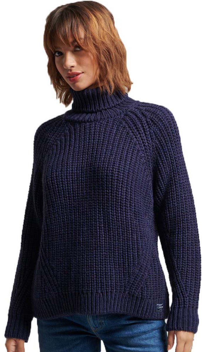 Superdry Slouchy Stitch Coltrui Dames Sweaters Marineblauw