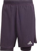 adidas Performance HIIT Workout HEAT.RDY 2-in-1 Short - Heren - Paars- 2XL 9"