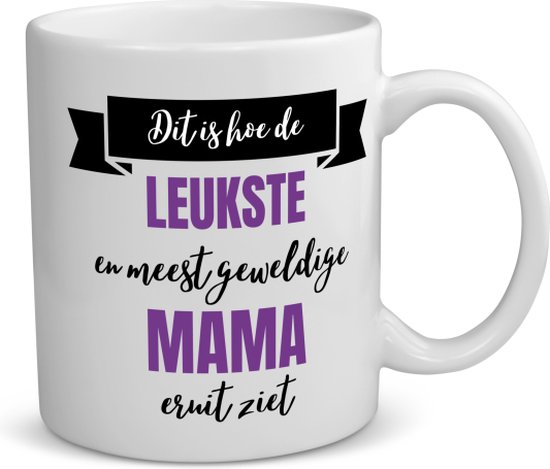 Foto: Akyol leukste mama eruit ziet koffiemok theemok moeder geweldige mama moederdag cadeautjes verjaardagscadeau kado 350 ml inhoud