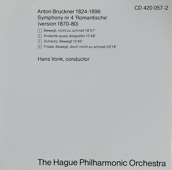 Bruckner - Symphony nr. 4 / Residentie Orkest