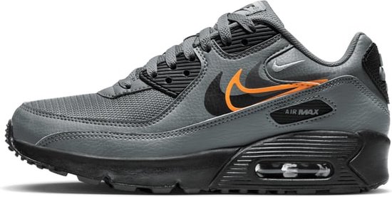 Nike Air Max 90 GS Sneakers - grijs - zwart - casual - maat 38 | bol