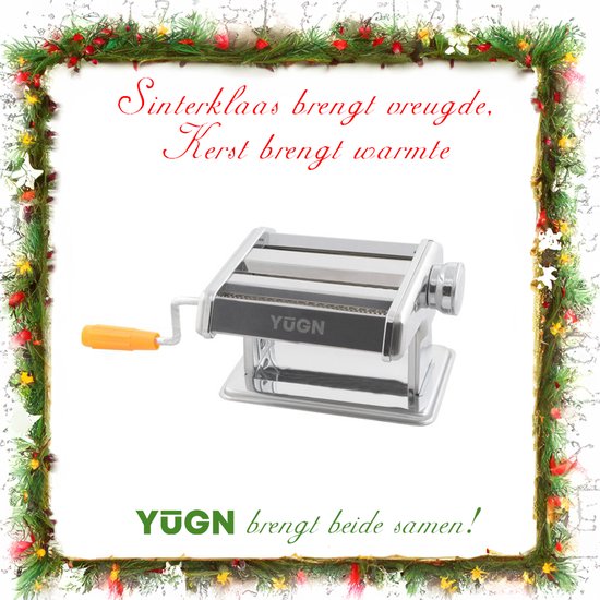 Machine à pâtes YUGN Faites vos propres pâtes - Recettes de pâtes telles que les pâtes au pesto et les spaghettis à la bolognaise - Comprend une tasse et une pince de table interchangeables et des pieds en caoutchouc - eBook gratuit