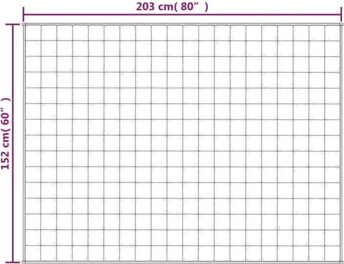 vidaXL - Verzwaringsdeken - 152x203 - cm - 11 - kg - stof - grijs