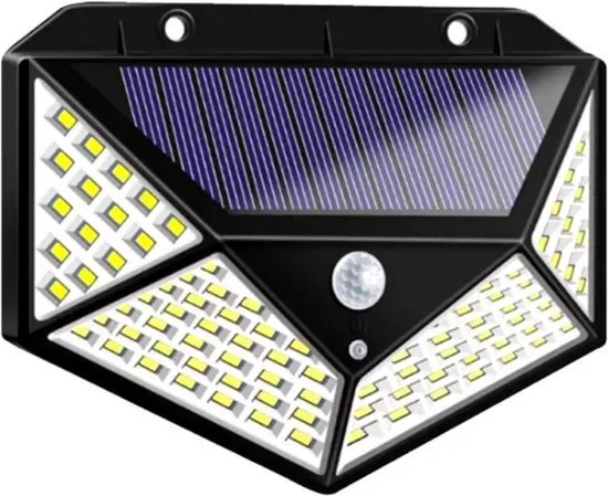 100 Led Wandverlichting Buiten Zonne-Energie Lamp Pir Bewegingssensor Zonne-Energie Zonlicht Straatlantaarn Voor Tuindecoratie