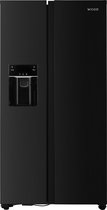 Wiggo WR-SBS18IME(DX) - Amerikaanse Koelkast - No Frost - 2 deuren - Water- en ijsdispenser - Display - Super Freeze - 513 Liter - 5 jaar garantie - Zwart Roestvrijstaal