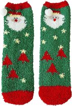Kerstsokken - Fluffy - kerst sokken - Kerstmis -  kerstsokken dames - Heren - Kerstman -