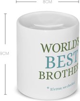 Akyol - world's best brother Spaarpot - Broer - een broer - verjaardagscadeau - cadeau voor broer - gift - kado - 350 ML inhoud