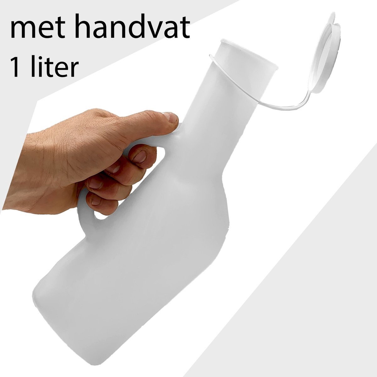 Goedkoopste Urinaal Met Handvat - 1 Liter - Urinaal mannen - kunststof plasfles / urinefles met deksel
