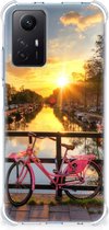 Back Case TPU Siliconen Hoesje Geschikt voor Xiaomi Redmi Note 12S Telefoon Hoesje met doorzichtige rand Amsterdamse Grachten