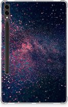 Leuk Siliconen Hoes Geschikt voor Samsung Galaxy Tab S9 Plus Tablet Cover Ontwerpen Stars met doorzichte zijkanten