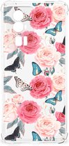 Telefoonhoesje Geschikt voor Xiaomi Poco F5 Pro Silicone Case met transparante rand Butterfly Roses