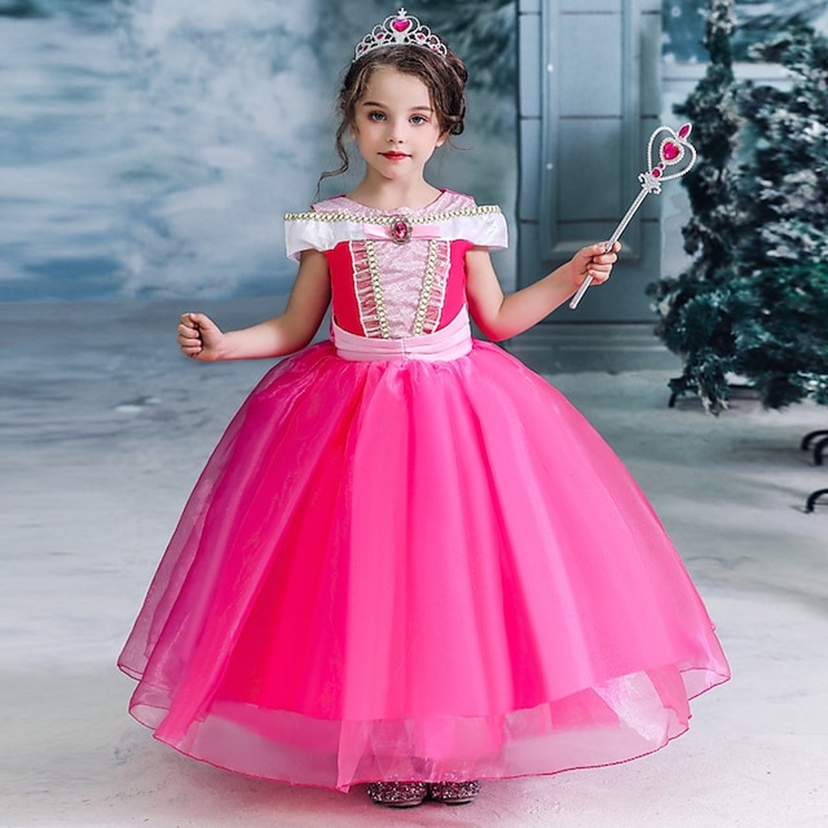 Prinsessenjurk Maat 98 Luxe Verkleedjurk Verkleedkleren Meisje Prinsessen. bol