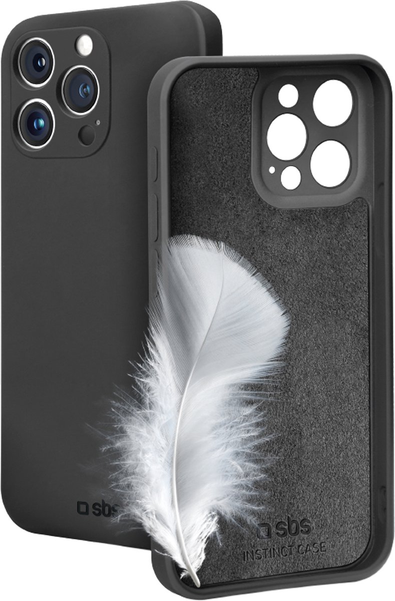 SBS Hoesje geschikt voor Apple iPhone 15 Pro Max Telefoonhoesje Flexibel TPU | SBS Instinct Backcover | iPhone 15 Pro Max Case | Back Cover - Zwart