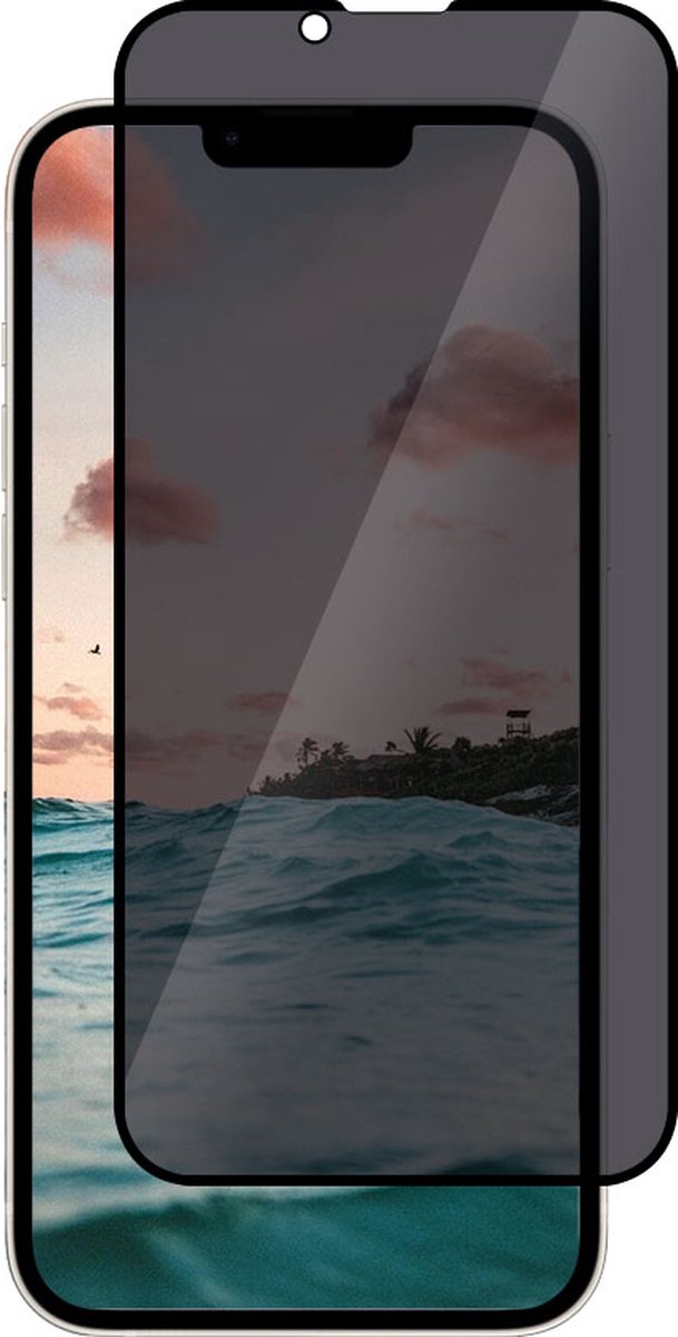 Casecentive Privacy Glass Screenprotector 3D full cover geschikt voor iPhone 15