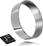 JF.kitchen® 6 napkin rings made of high-quality stainless steel, diameter 4 cm (silver, shiny)