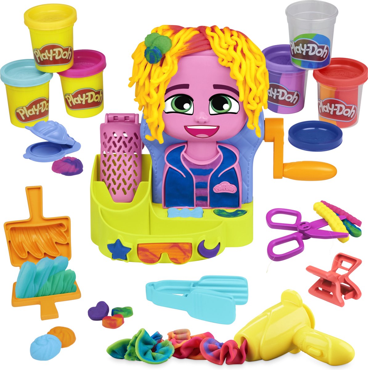 Play-Doh Haarsalon Speelset - Boetseerklei - Inclusief 6 Play-Doh potjes - Knutselen voor kinderen — afbeelding 16
