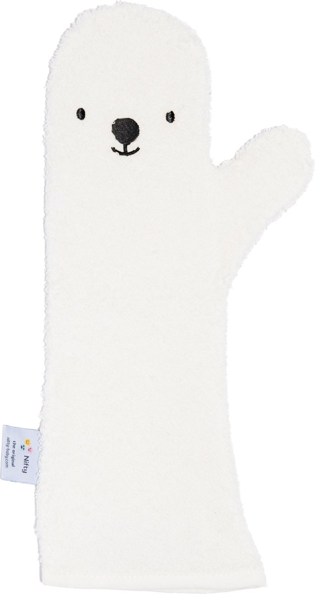 The Original Baby Shower Glove met washandje/Lange Washand - Nifty - Washandjes - Baby Washandje - Wit Combi deal — afbeelding 2